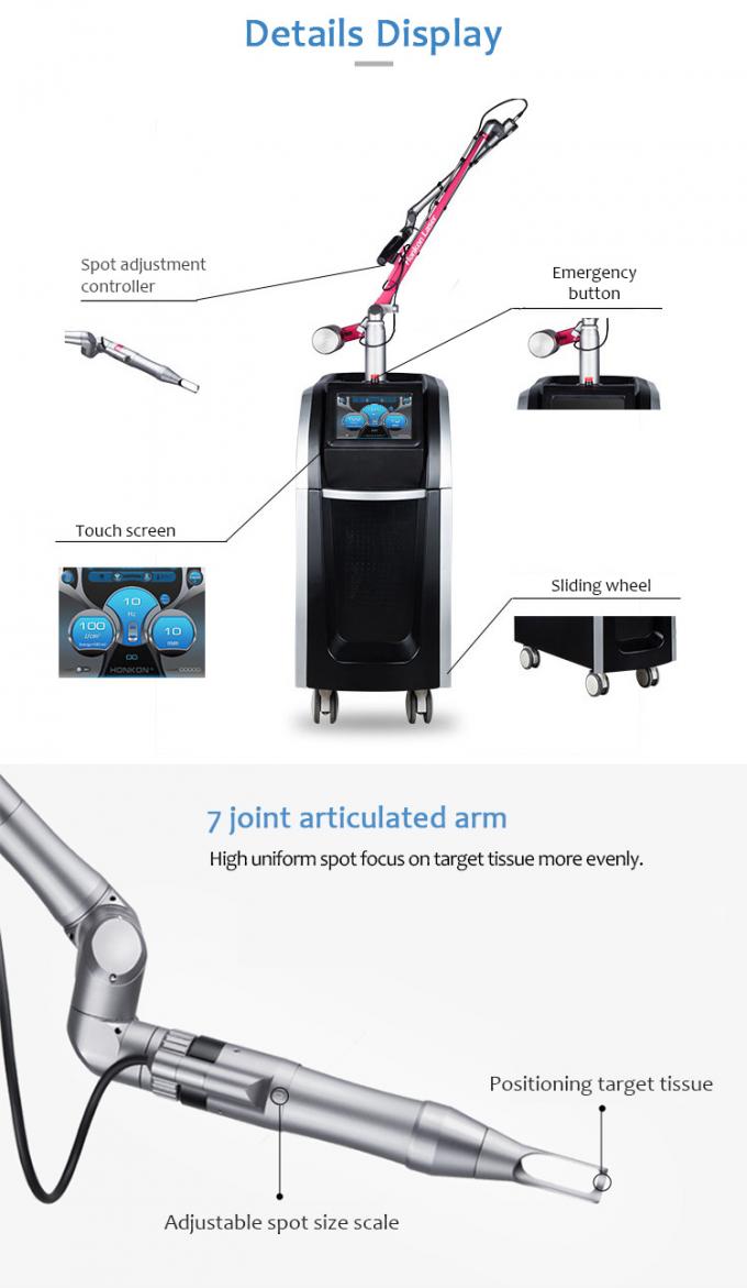 máquina 0 de la clínica del salón de belleza del rejuvenecimiento de la piel del retiro del tatuaje del laser del picosegundo 600mj